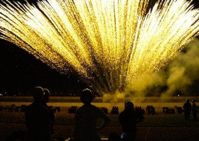 Fireworks crew in action
