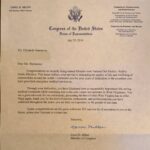 Congratulatory Letter From Congress